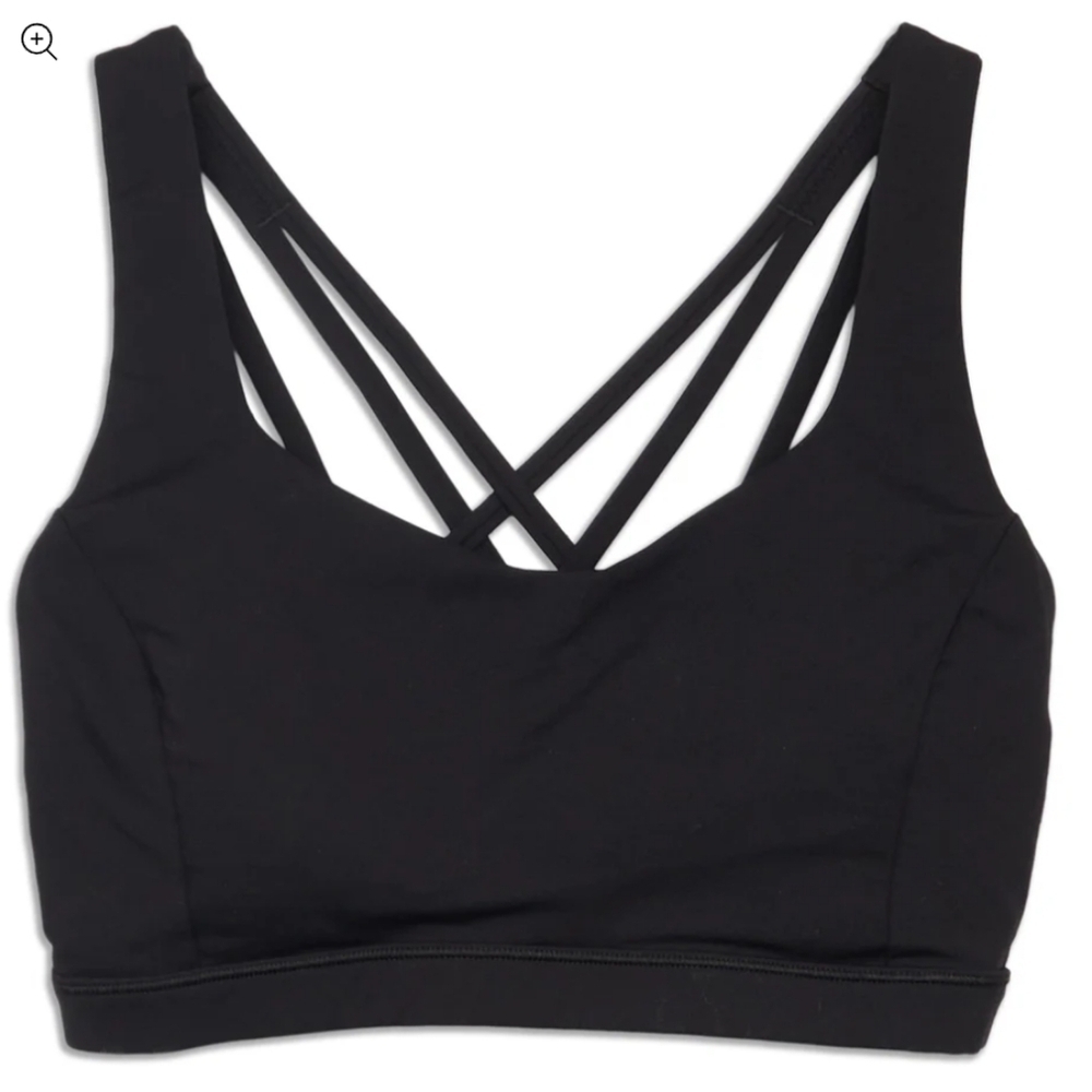 Lululemon Free to be serene women’s black bra size 4 423